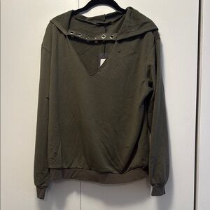 Brochu Walker V-Neck Green Sweater